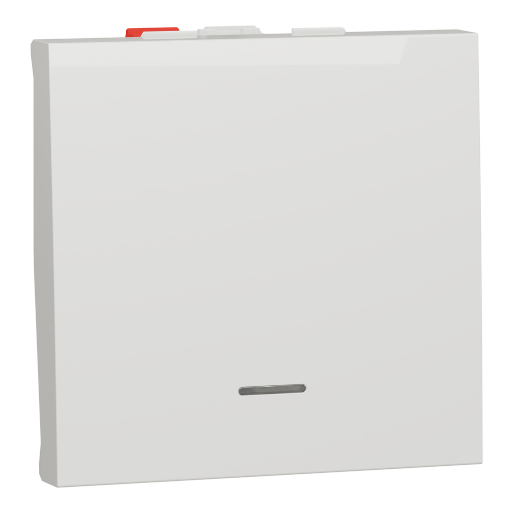 Unica - va-et-vient lum témoin - 10A - connex rapide - 2 mod - Blanc - méca seul