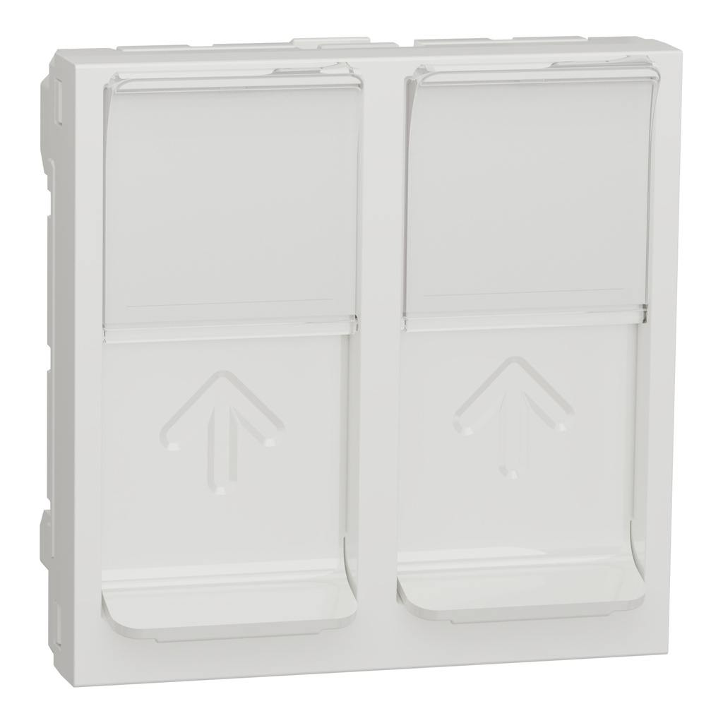 Unica - prise pour 2 RJ45 S-One - 2 mod - Blanc - méca seul
