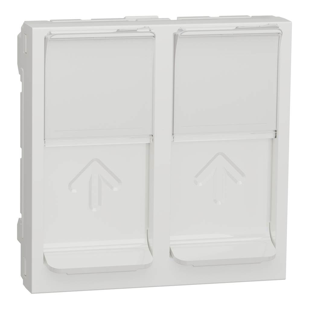 Unica - prise pour 2 RJ45 S-One - 2 mod - Blanc antibactérien - méca seul
