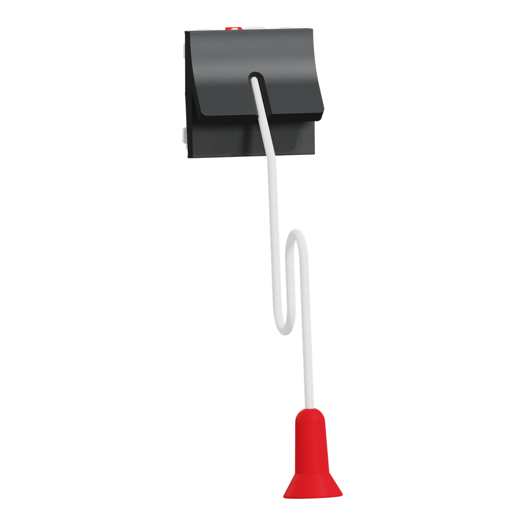 Unica - interrupteur à corde NO/NF - 10A - 2 modules - Anthracite - méca seul