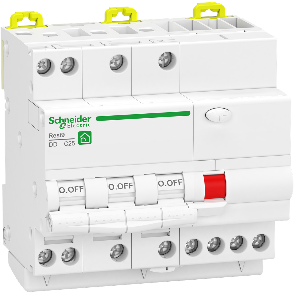 Resi9 - disjoncteur différentiel - 3P+N - 32A - 30mA - courbe C - type Asi
