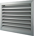 Grille extérieure de soufflage/reprise, alu, 550 à 1660 m3/h, D 400 x 400 mm