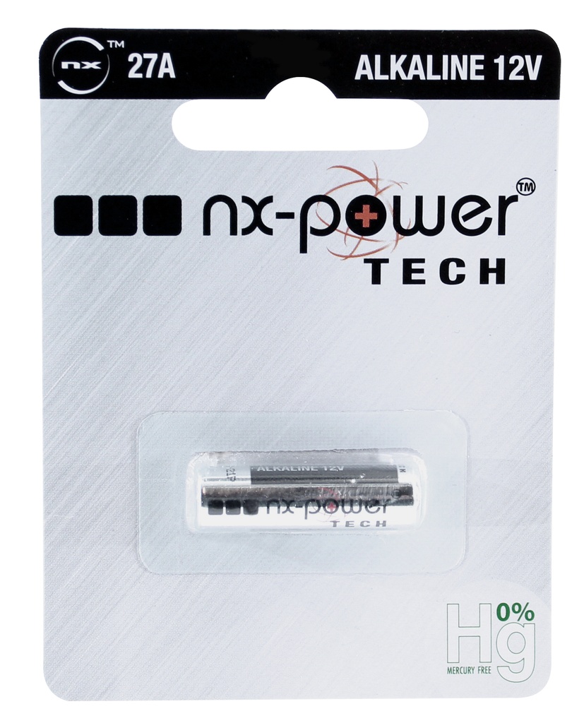 Blister(s) x 1 Pile alcaline blister x1 27A Nx-Power Tech 12V 21mAh