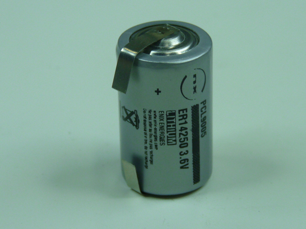 Pile(s) Pile lithium ER14250H 1/2AA 3.6V 1.2Ah T2