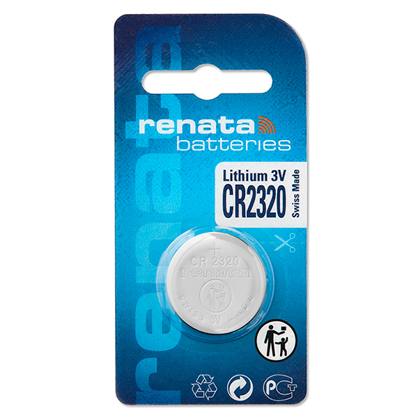 Blister(s) x 1 Pile bouton lithium blister CR2320 RENATA 3V 150mAh
