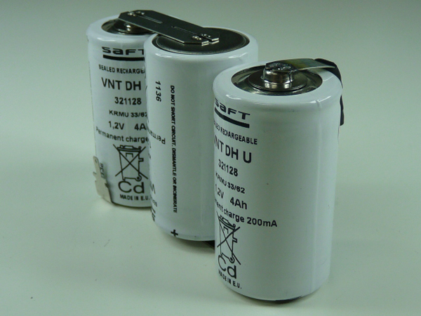 Pack(s) Batterie eclairage secours 3 VNT D U 3.6V 4.2Ah FAST