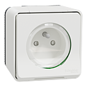 Mureva Styl - Prise de courant 2P+T - saillie - IP55 IK08 - connex auto - blanc