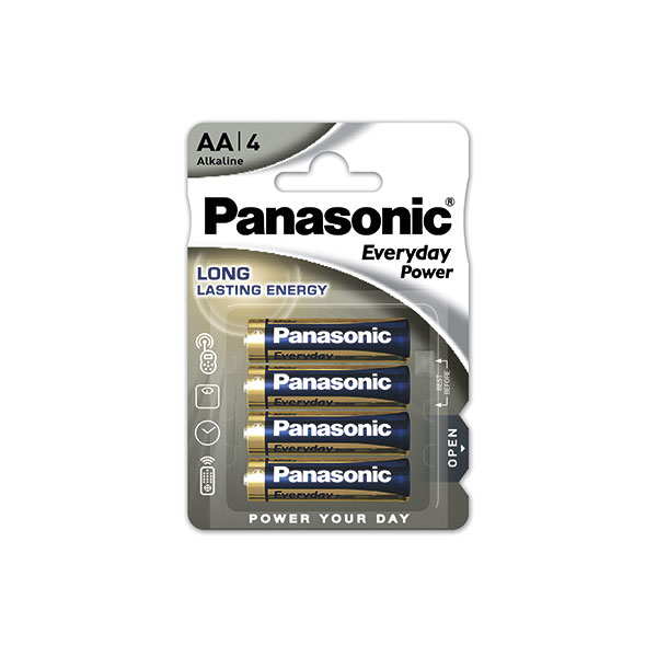 Blister(s) x 4 Pile alcaline blister x4 Panasonic Everyday Power LR6 - AA 1.5V 3
