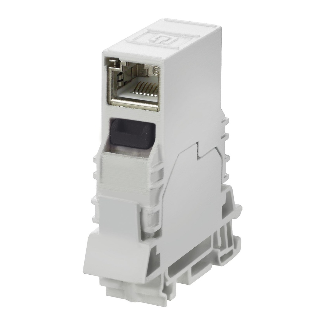 Boîtier de prise RJ45 pour rail, Prolongateur, IP20, Cat.6A