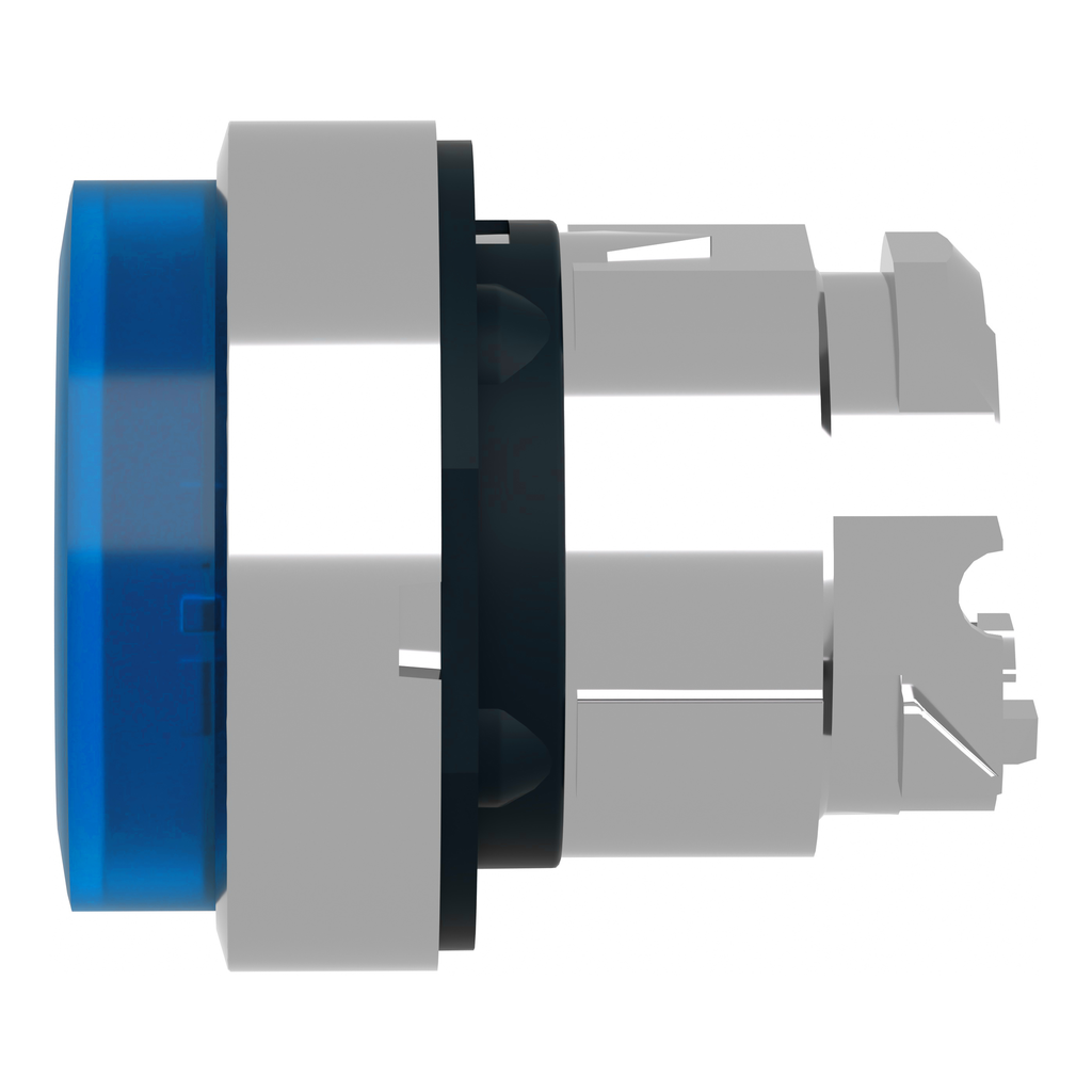 Harmony XB4 - tête bouton pousser-pousser lumineux - Ø22 - dépassant - bleu