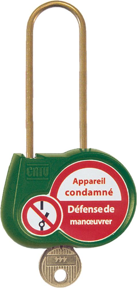 cadenas vert 70mm d.4mm clé identique 111