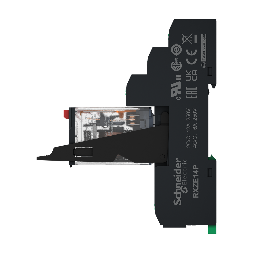 Harmony relais + Emb PushIn cont séparés - 2OF - 12A - test+LED - 24Vac