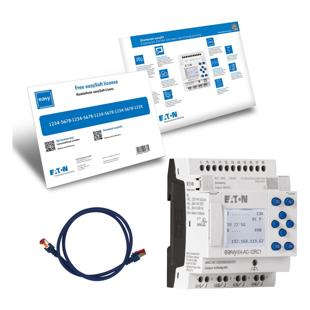 Kits de démarrage easyE4 (Sorties relais), version AC