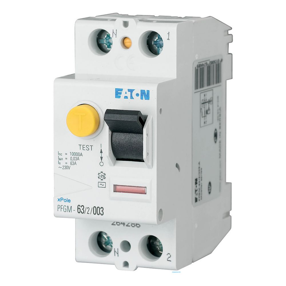 Interrupteur différentiel PFGM, 2P, 63A 30mA type AC