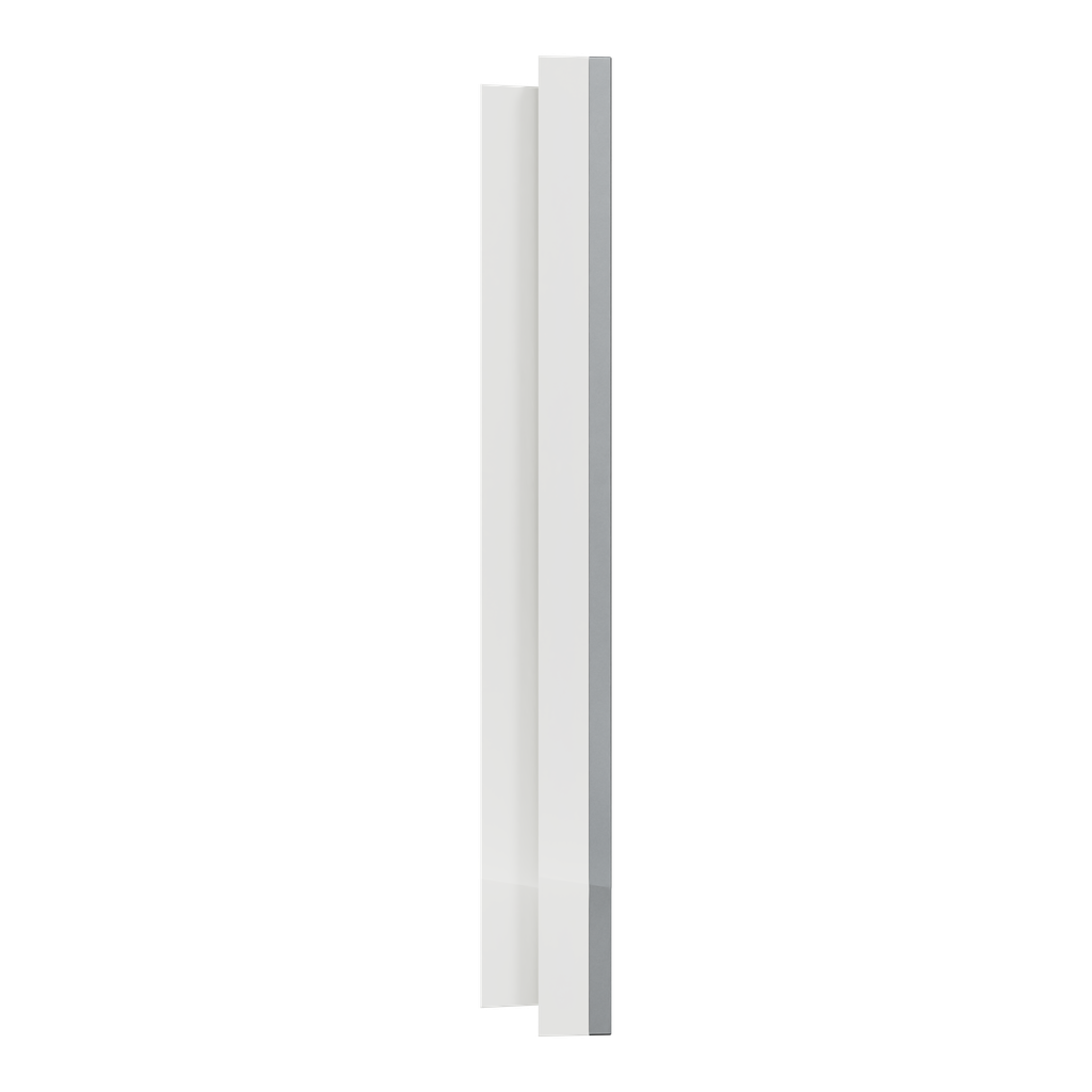 Odace Métal - plaque de finition 3 postes - effet Titane support blanc