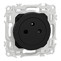 Odace - prise 2P+T affleurante - bornes automatiques - noir onyx