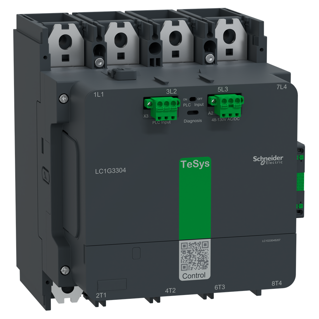 TeSys Giga, 4P(4NO), 330A, bobine AC/DC 48V…130V, application SNCF, Avanced