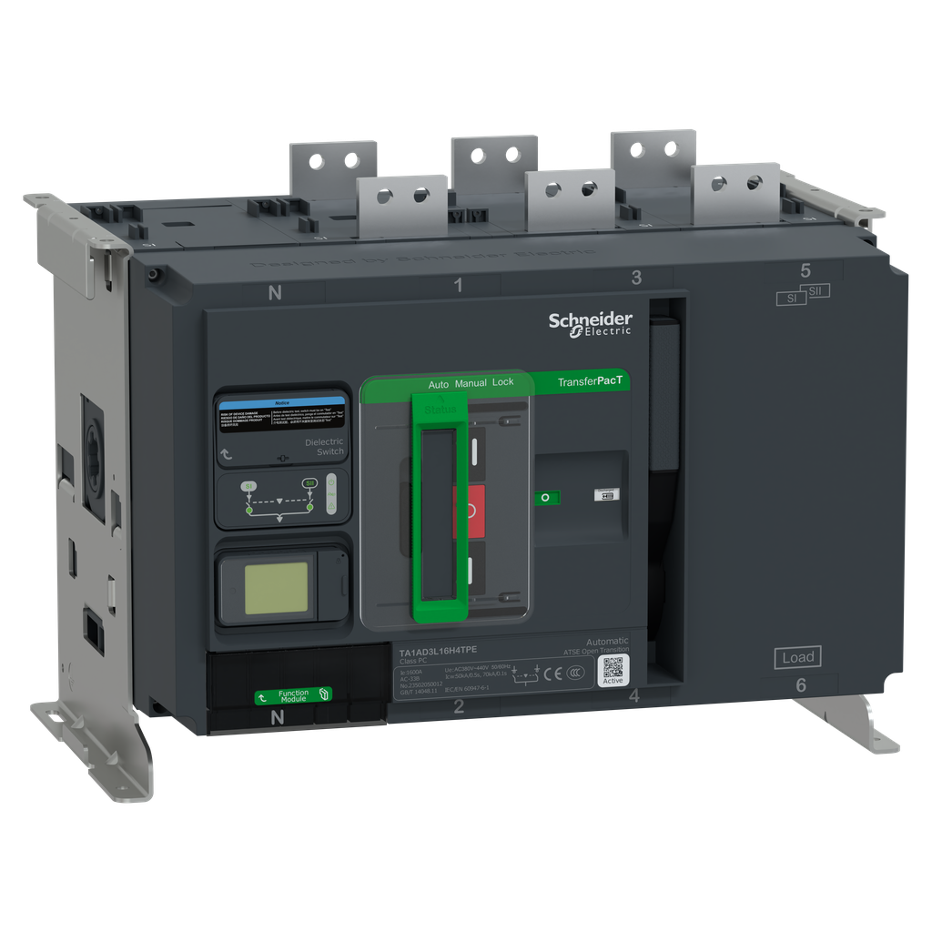 TransferPacT TA1600 - inverseur de sources - LCD - 1000A - 3P - 400Vca