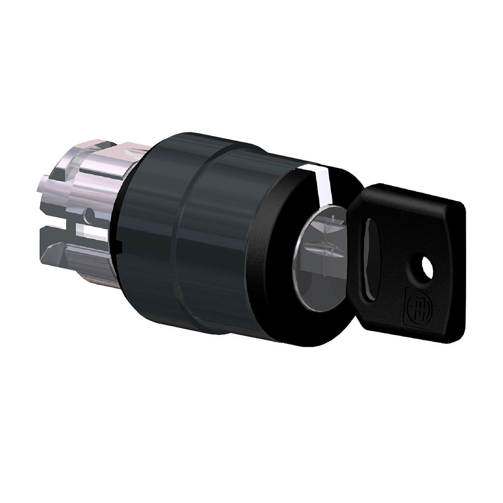 Harmony XB4 -tête pour bouton tournant à serrure - 3 positions - diam 22 - noir