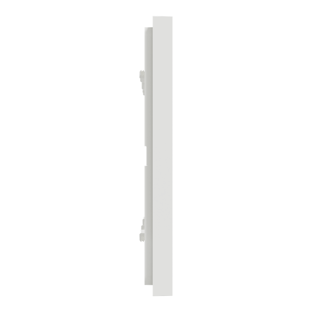 Unica Déco Essentielle - Plaque de finition - Blanc - 3 postes horiz vert