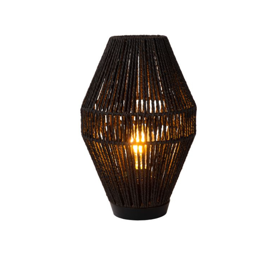 CORDULLE Lampe de tab.-Noir-1xE27-40W-Papier