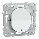 Ovalis - poussoir à fermeture lumineux - 10AX - LED bleu 250V - Blanc