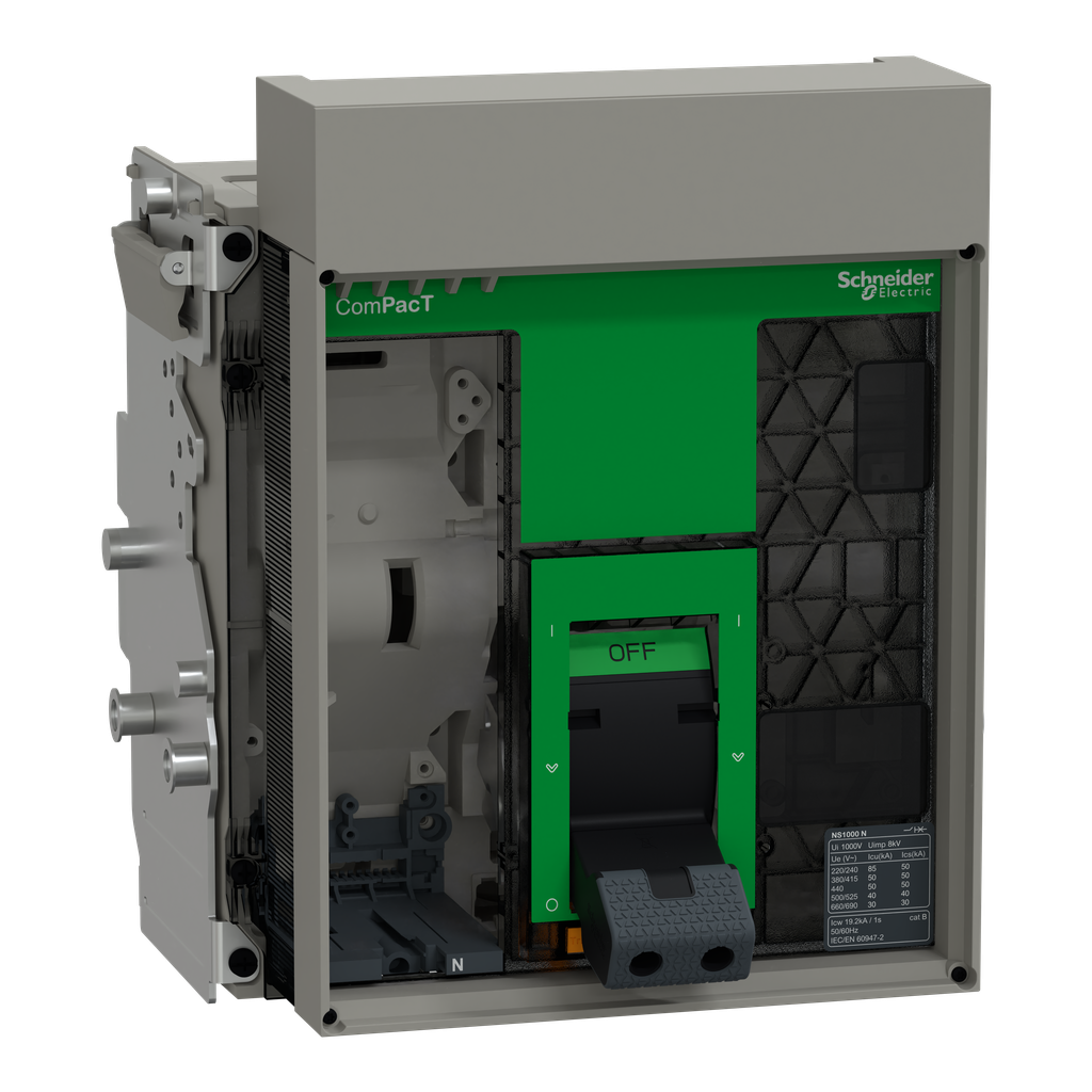ComPacT NS1000N - bloc coupure ss déclencheur - 1000A - 3P - 50kA - débro manuel