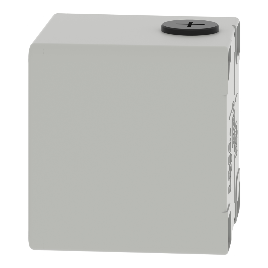 Boite métal vide grise - M20 x2 - 1 trou 30 mm - 80x80x77 mm - UL cULus