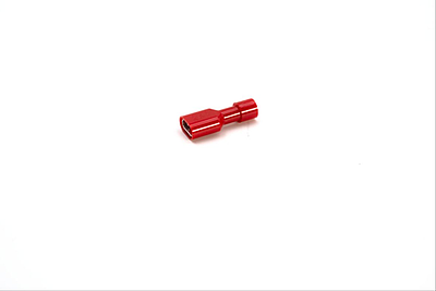 Clip complètement isolé femelle rouge rouge (0,25 à 1,5 mm²) - 6,3 x 0,8 mm