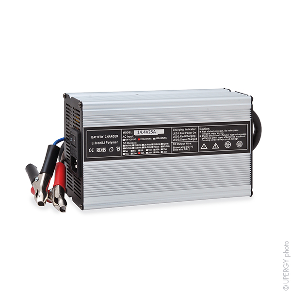 Unité(s) Chargeur Lithium Fer Phosphate NX 4S 25A (12,8V) - pinces crocodiles