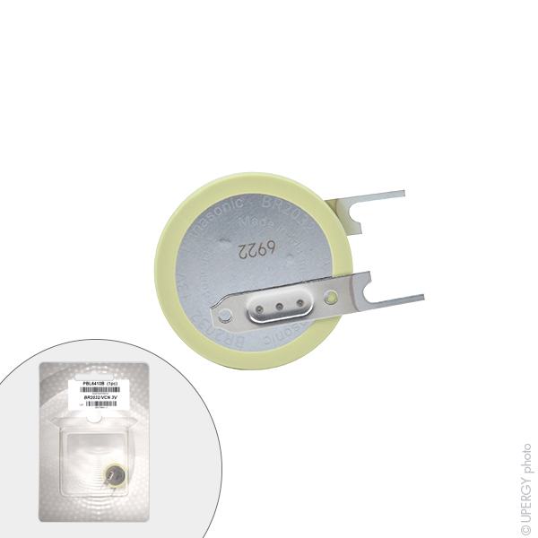 Blister(s) x 1 Pile bouton lithium blister BR2032/VCN PANASONIC 3V 190mAh