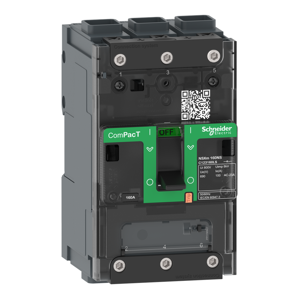 ComPacT NSXmNA - interrupteur-sectionneur - 160A - 3P - borne EverLink