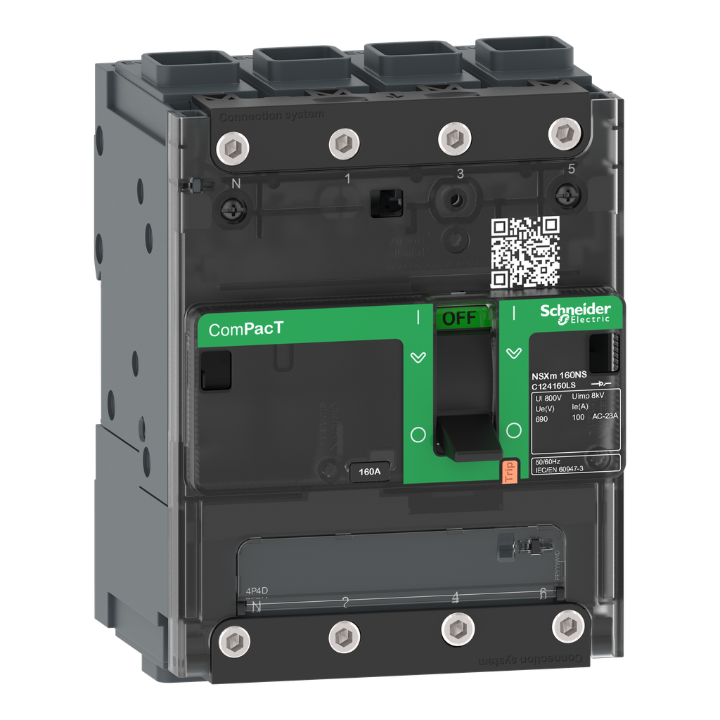 ComPacT NSXmNA - interrupteur-sectionneur - 160A - 4P - borne EverLink