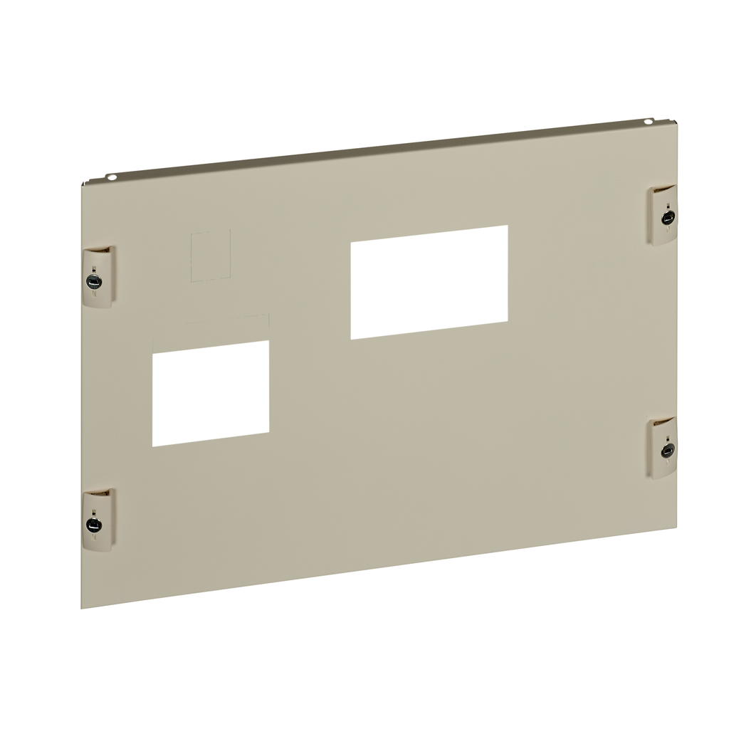 PrismaSeT G - Plastron INS/INV 250-4M-L600-vertic.-fixe-Cde rot-RAL9003