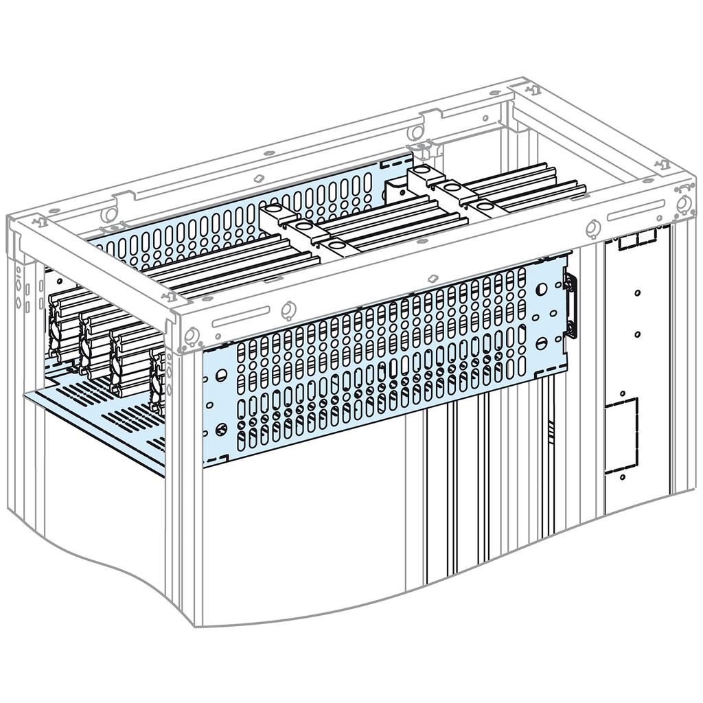 PrismaSeT P - Capot JdB horizontal = <2500A - 3M - L400 P400 - Forme 2