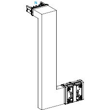 Canalis KSA - coude multiple 400A - vers haut & droite - A&C=250mm-B=250-750