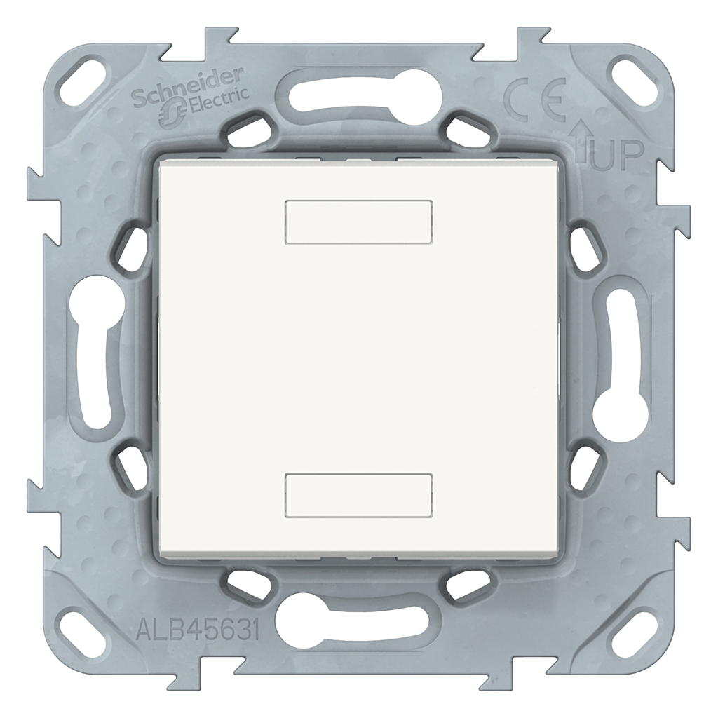 Unica KNX - bouton-poussoir 2 boutons + led - avec support - Blanc