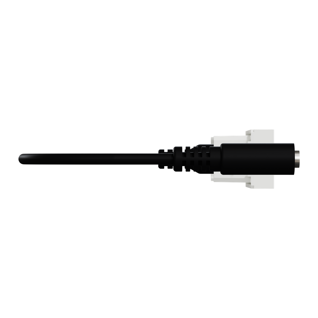 Unica - prise mini jack 3,5mm préconnectorisée - 1 mod - Blanc - méca seul