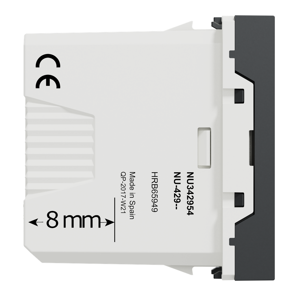 Unica - prise USB 2.0 - connecteur data - 1 mod - Anthracite - méca seul