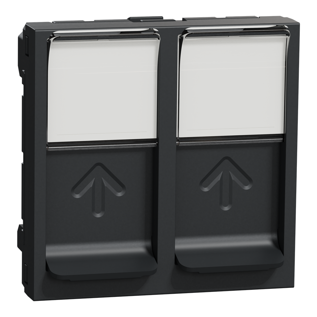 Unica - prise pour 2 RJ45 S-One - 2 mod - Anthracite - méca seul