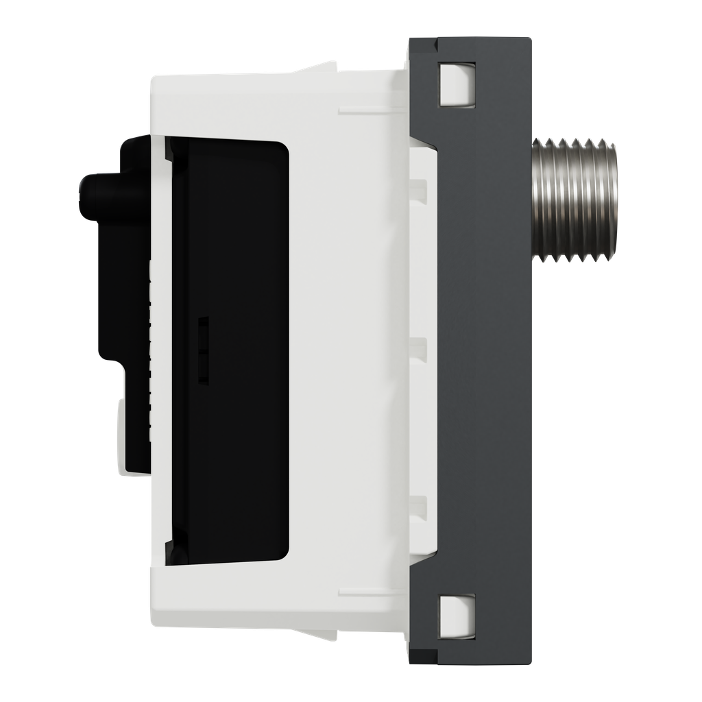 Unica - prise TV + FM + SAT - 2 mod - Anthracite - méca seul