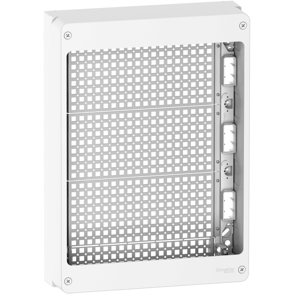 Resi9 - Coffret 18 modules - universel équipé de grilles sans rail din