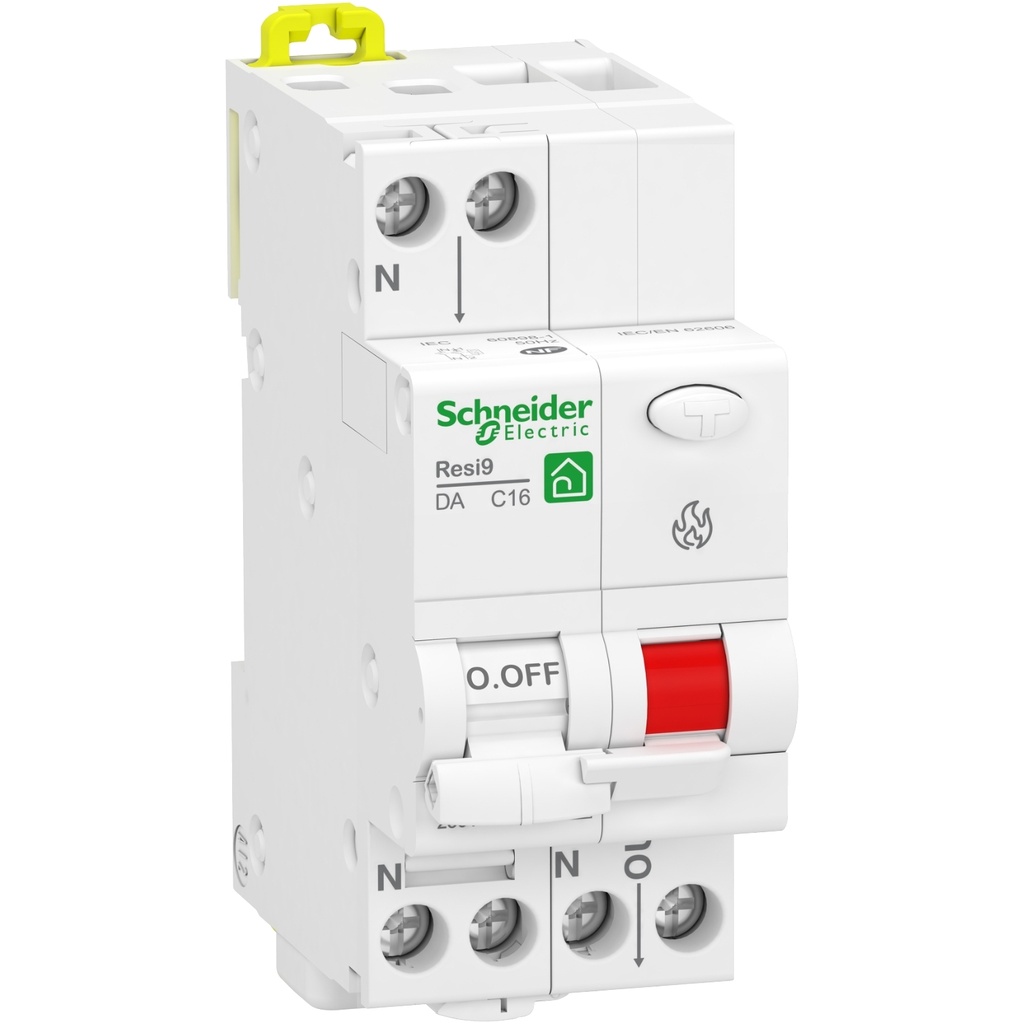 Resi9 - disjoncteur détecteur d'arc - 1P+N - 25A - courbe C - peignable