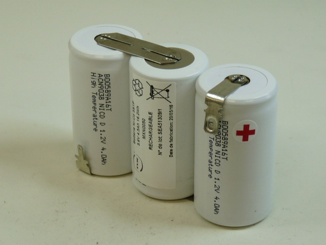 Batterie(s) Batterie eclairage secours 3x D HT 3S1P ST1 3.6V 4Ah Cosse