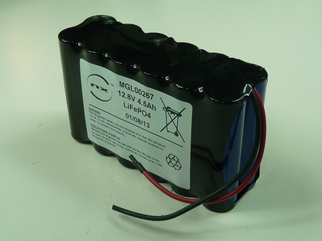 Pack(s) Batterie Lithium Fer Phosphate 12x 18650 4S3P ST2 12.8V 5.4Ah F100