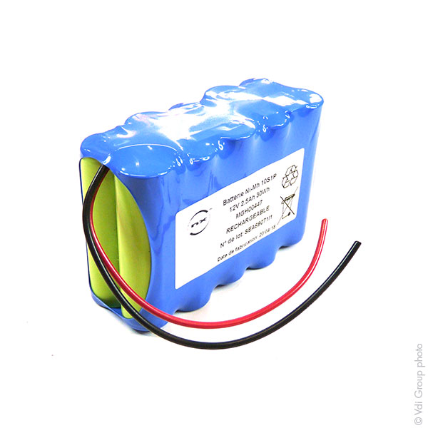 Pack(s) Batterie Nimh 10x AA NX 10S1P ST2 12V 2.5Ah Fils