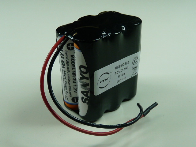 Pack(s) Batterie Nimh 6x AA 6S1P ST2 7.2V 2.5Ah F100
