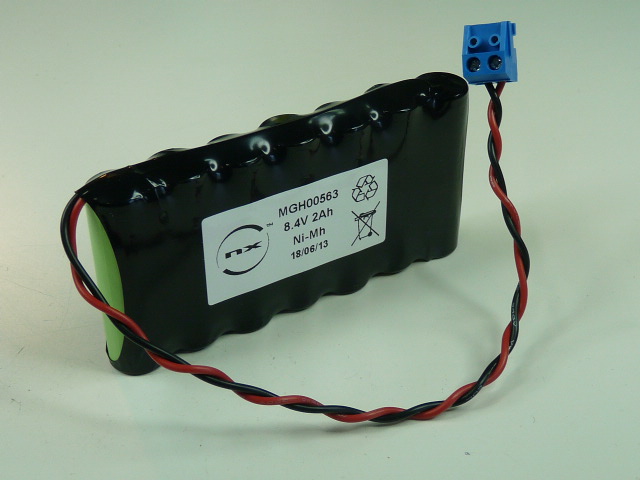 Pack(s) Batterie Nimh 7x AA 7S1P ST1 8.4V 2Ah TE Connectivity