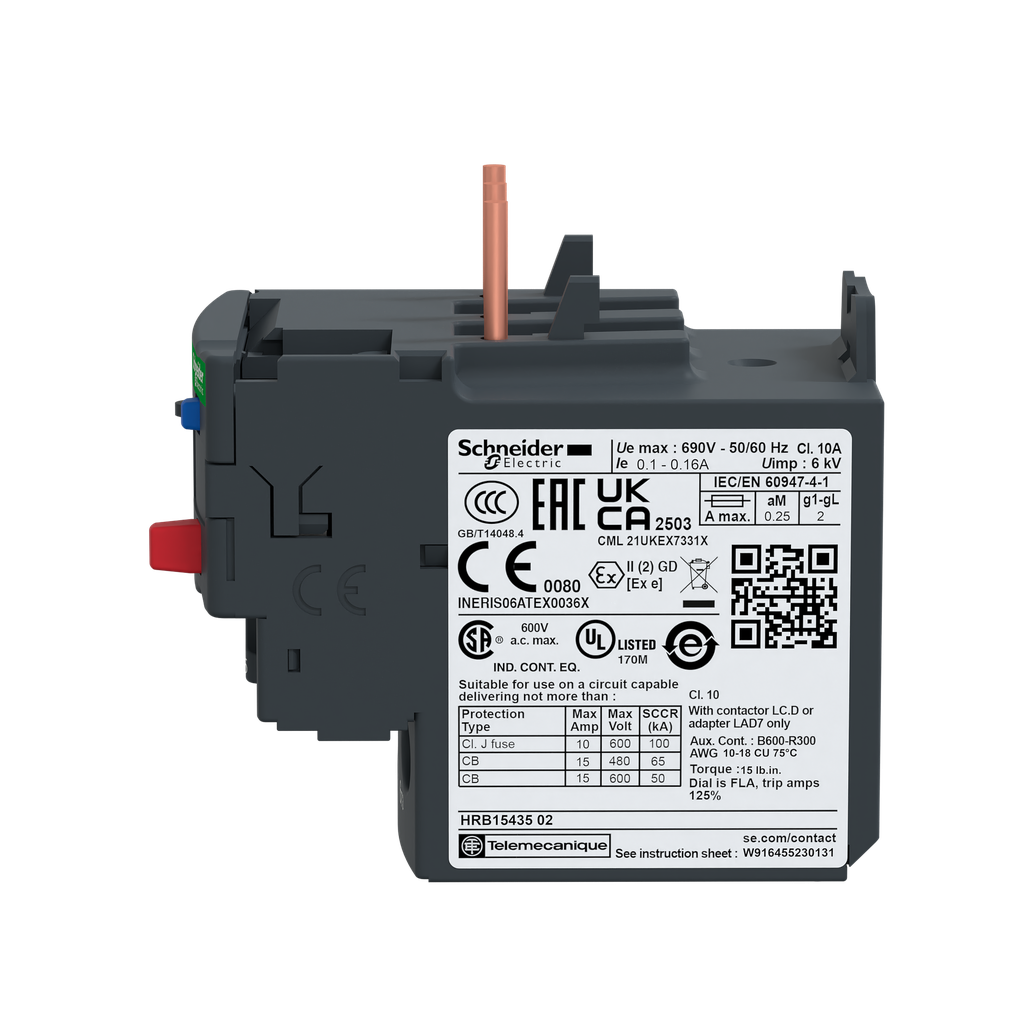 TeSys LR - Rel. prot. therm. 0,63-1a cl20