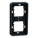 Mureva Styl - Cadre 2 postes vertical - encastré - IP55 - IK08 - gris